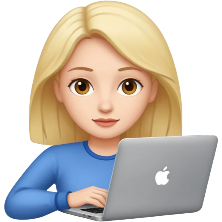 노트북하는 여자 emoji