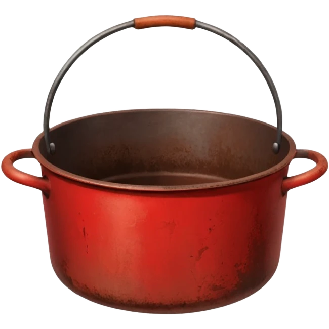 cooking pot red   emoji