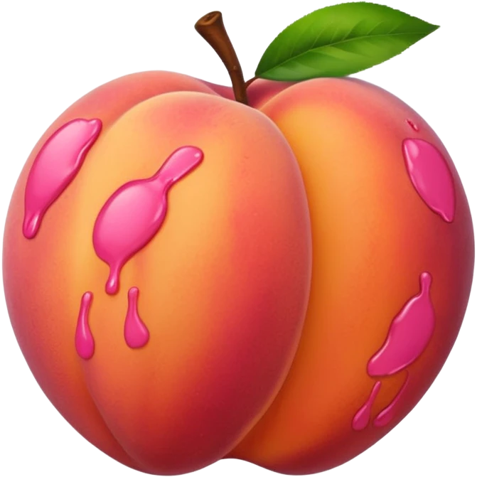 Peach with hand prints on it emoji