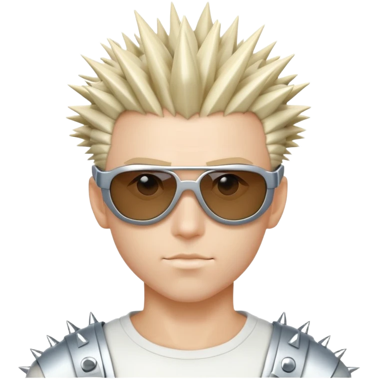 cyber y2k guy with futuristic sunglasses and spiky hair emoji