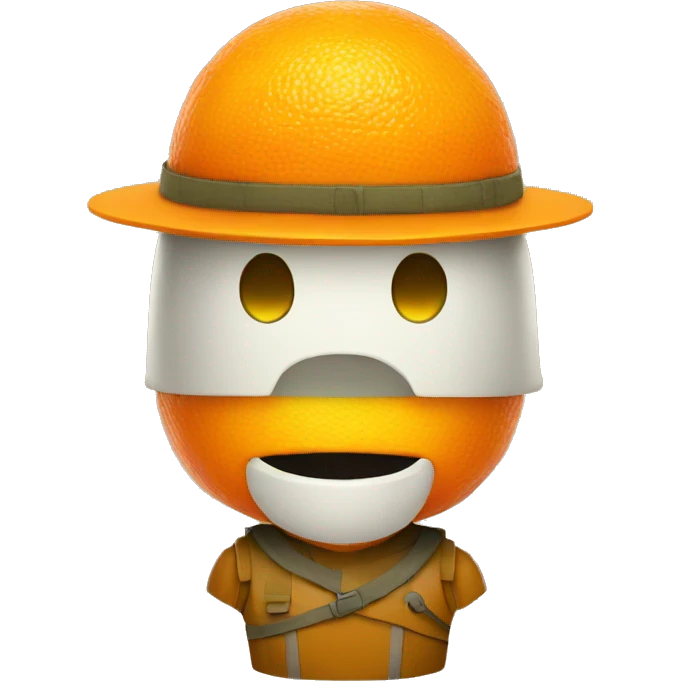 orange fruit soldier emoji