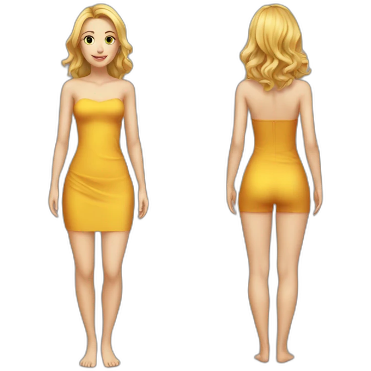 Beauty-caucasian-full-body-Girl and the honey emoji