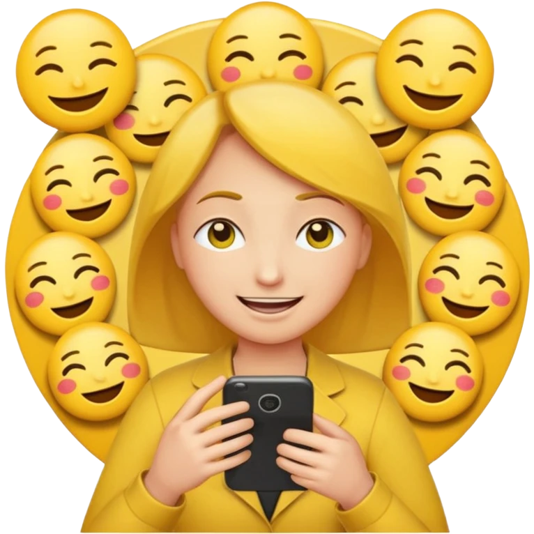 Yellow emoji circle face with phone keypad typing busy signal emoji