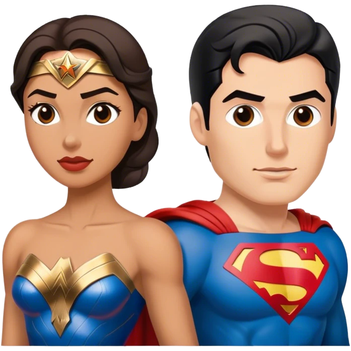 Wonder Woman and superman emoji