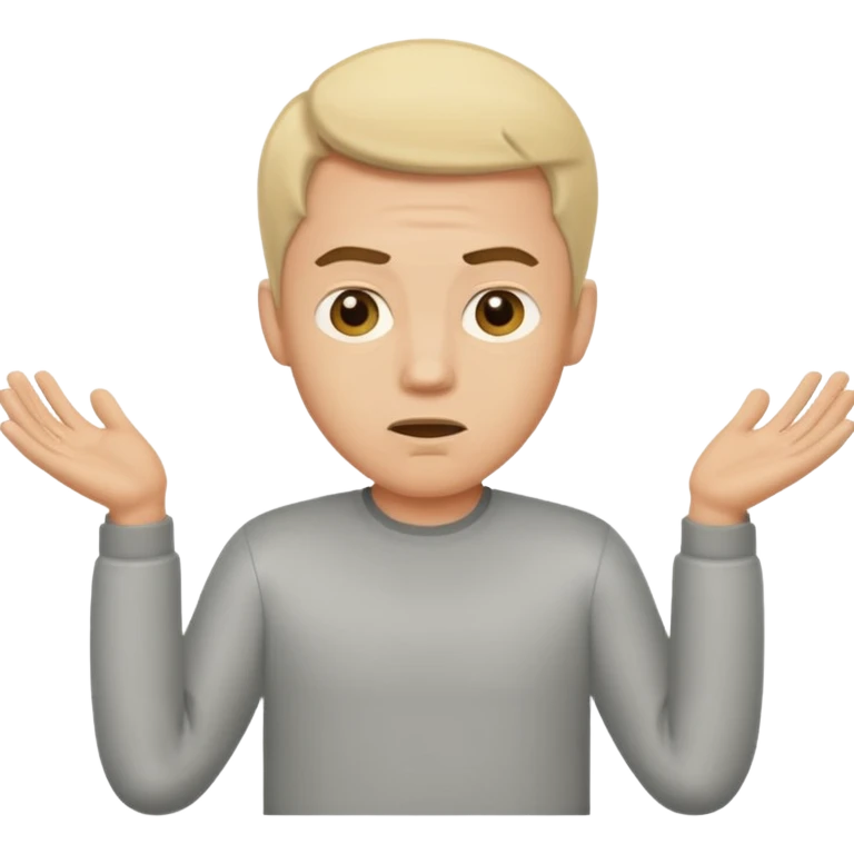 Light man shrugging emoji