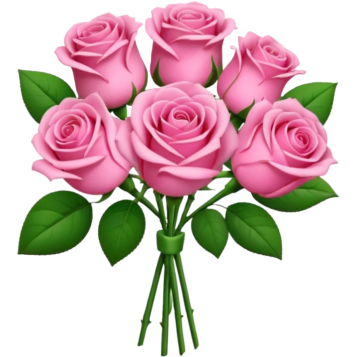 bouquet of pink roses emoji