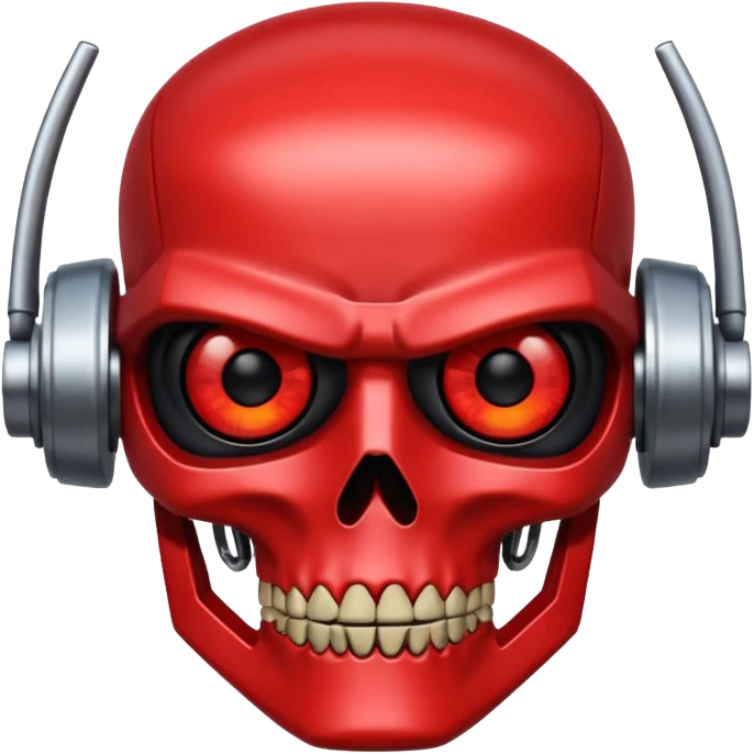 Red eyed Terminator emoji