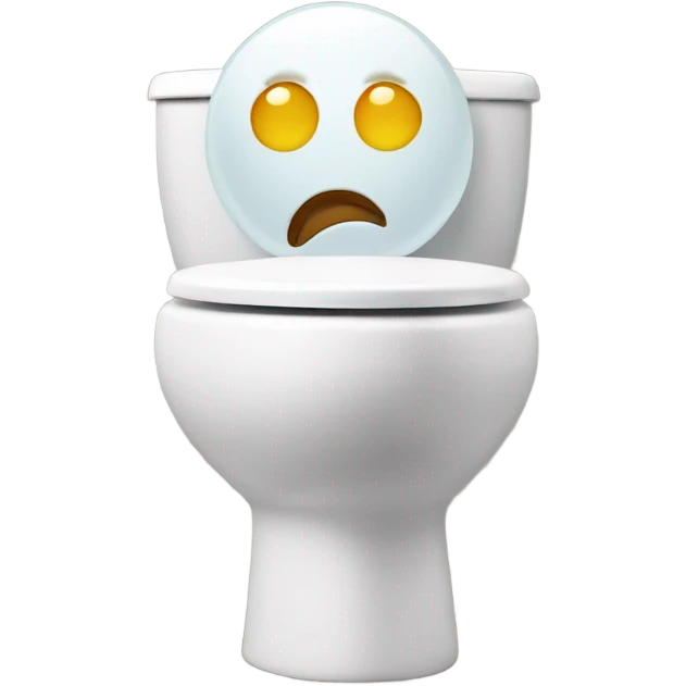 Head poking out of a toilet emoji