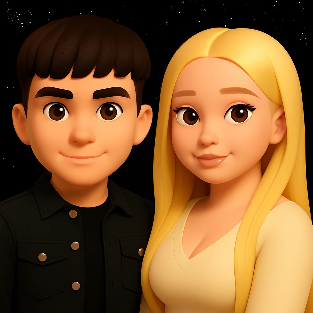 Edit only the lower right part of the image: make the upper body of the girl slightly more voluminous, do not touch other pixels, keep the original style and proportions intact. emoji