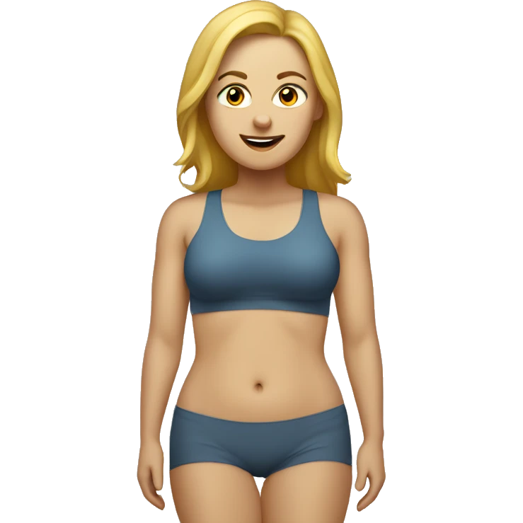 Bottom heavy woman caucasian emoji