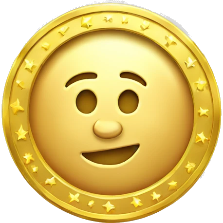 golden sparkly coin emoji