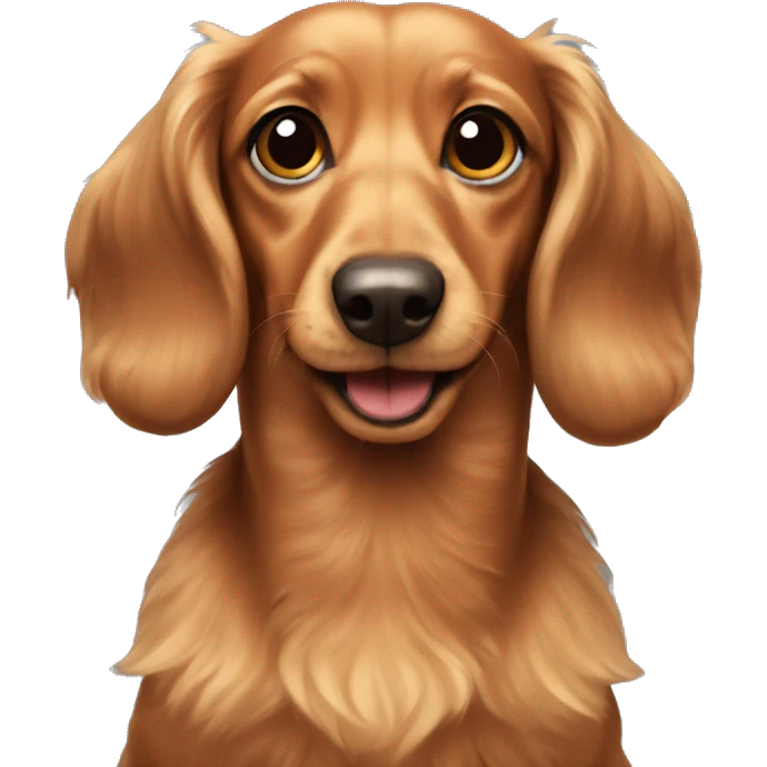 Fluffy dachshund  emoji