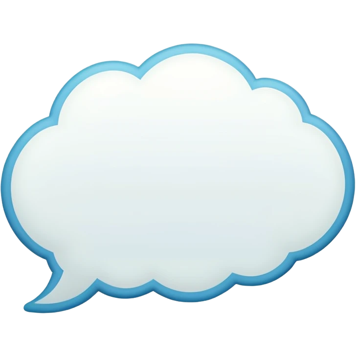 comic-style thought bubble with soft edges, no text emoji