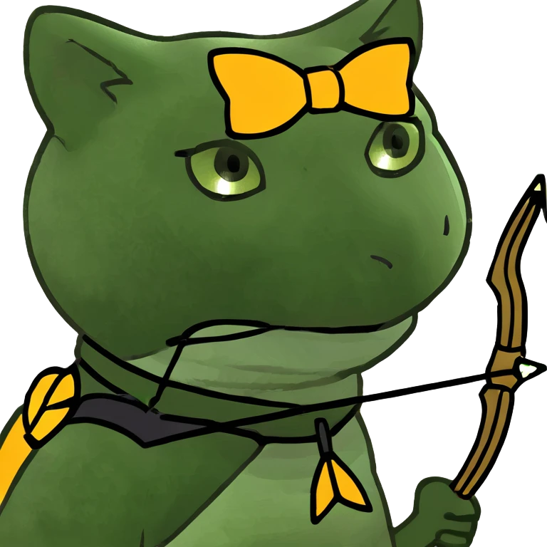 Cat dressed up as katniss Everdeen emoji
