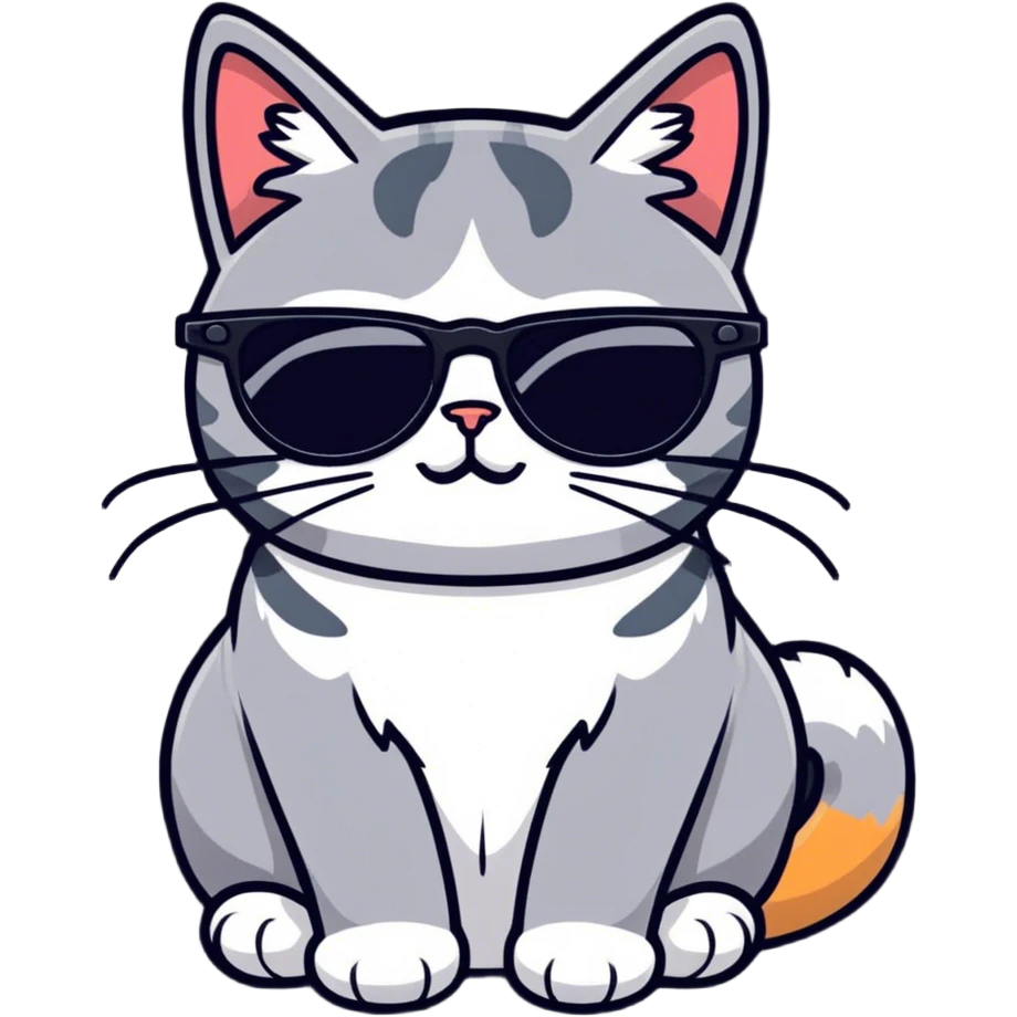 Cat with sunglasses emoji