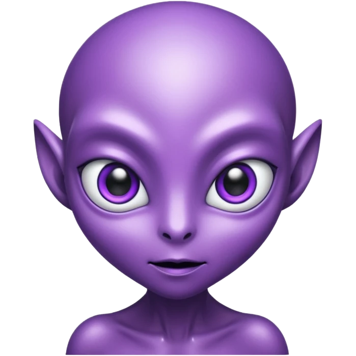 glitter purple alien emoji