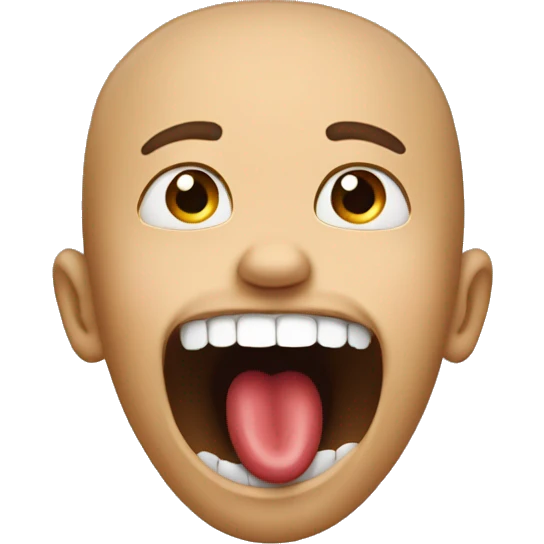 Foot in mouth emoji