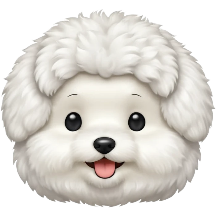 Bichon Frisé head Twitter emoji style emoji