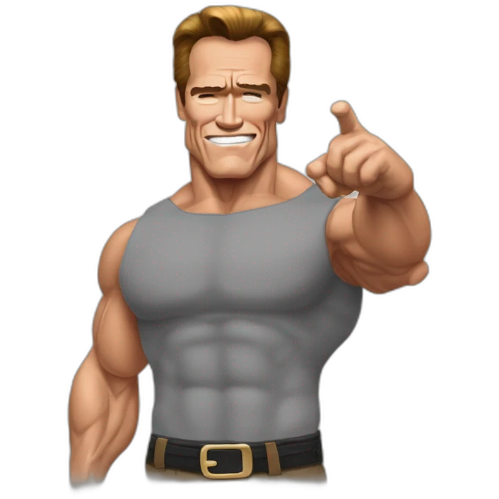 Arnold Schwarzenegger conan salute emoji