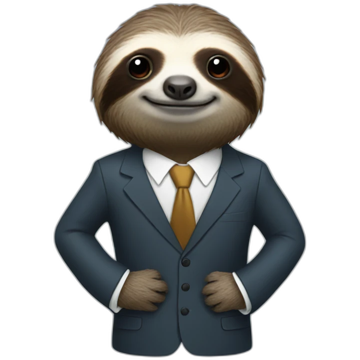 Sloth in a suit emoji