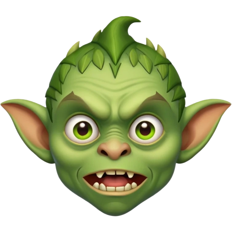 Steven Miller as a goblin, surprised expression emoji