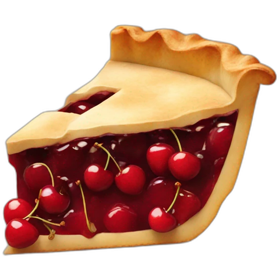 pie with cherry  emoji