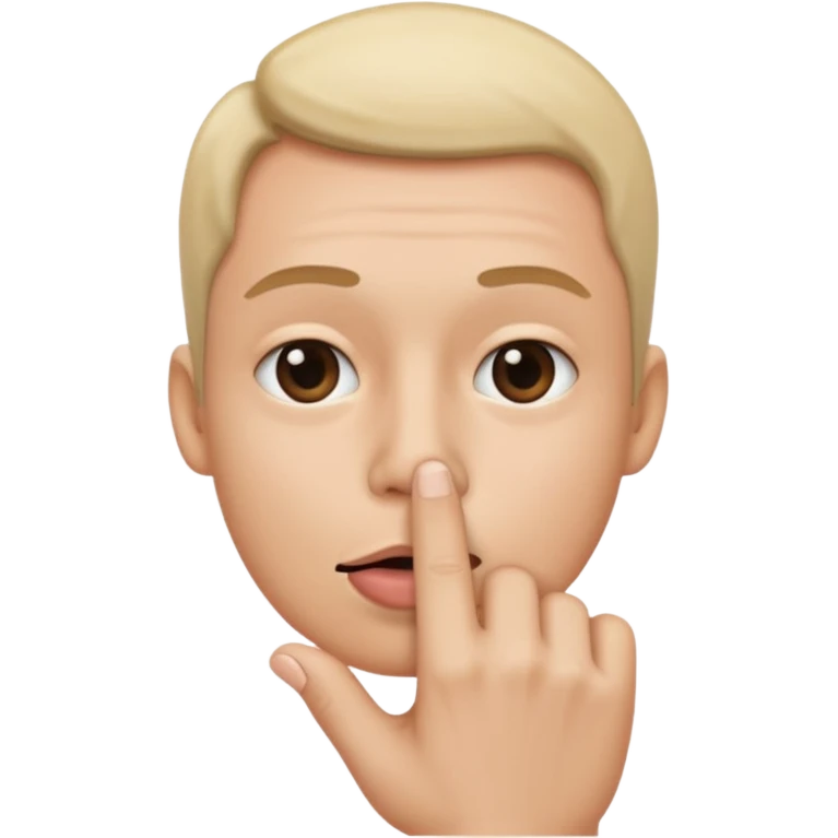 Shush emoji with finger on mouth emoji