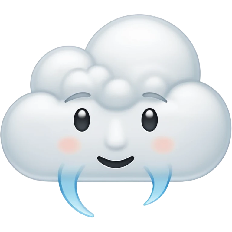 simple clear comic thought cloud, no text emoji