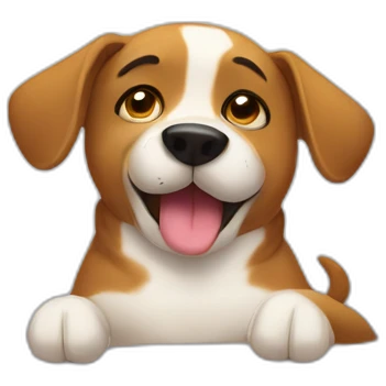 overslept dog in the morning emoji