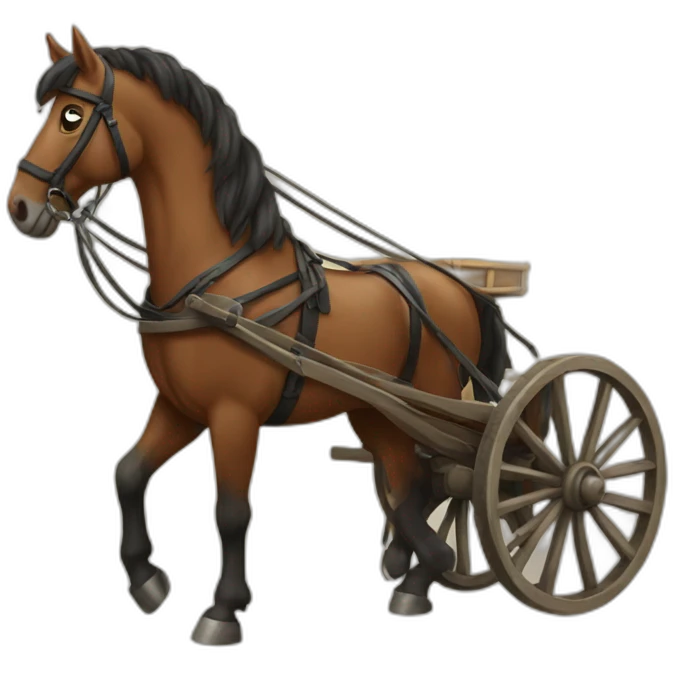 cart ahead of the horse emoji