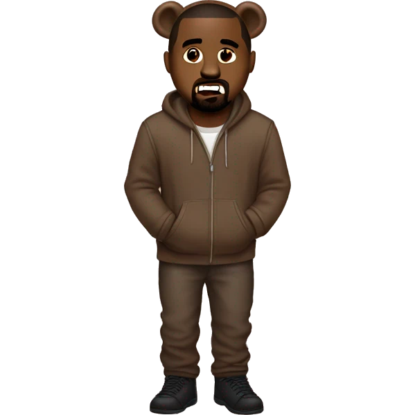 Kanye West in a teddy bear suit  emoji