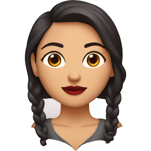 Mujer morena con labios hinchados  emoji