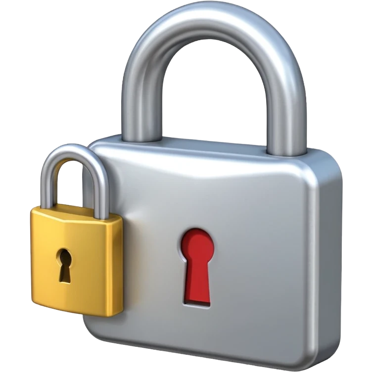 padlock emoji, open to the right, classic emoji style emoji