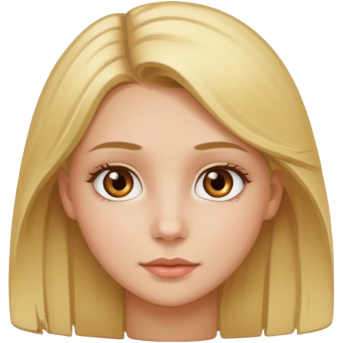 beyaz tenli sarı saçlı ela gözlü kız  emoji