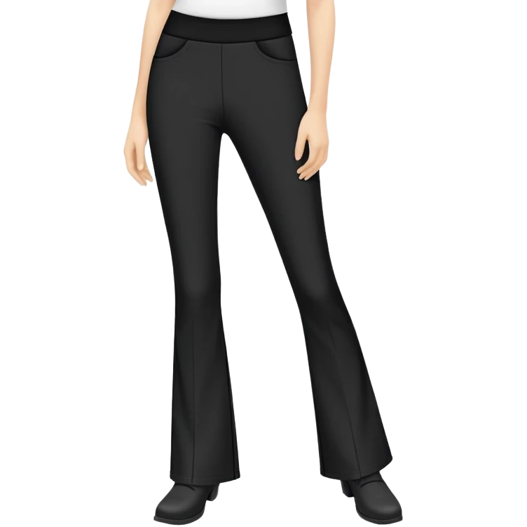 Bootcut black banding pants emoji