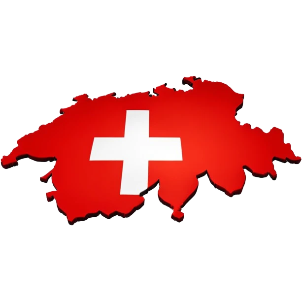 Swiss-American flag within the map of Switzerland emoji