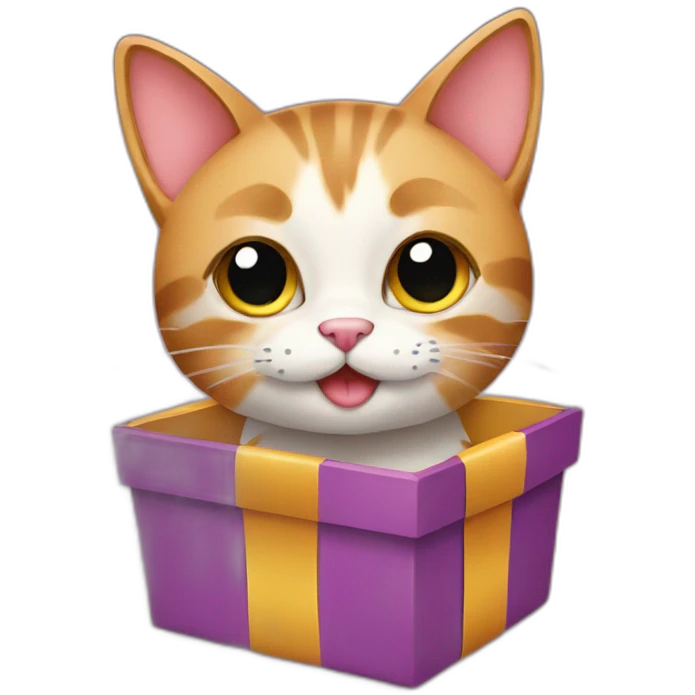 cat in gift box emoji