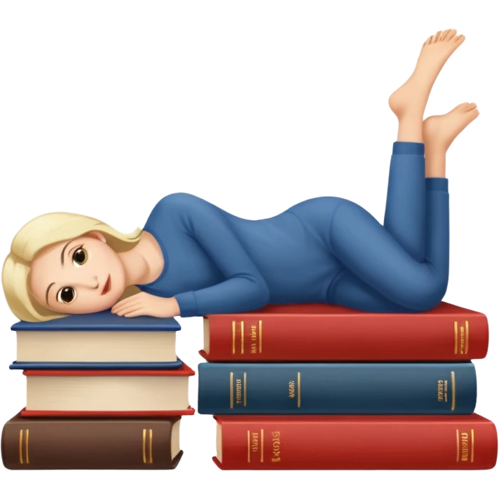 books scattered full body over it  emoji