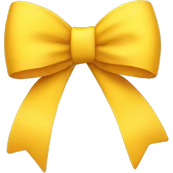bright yellow bow emoji