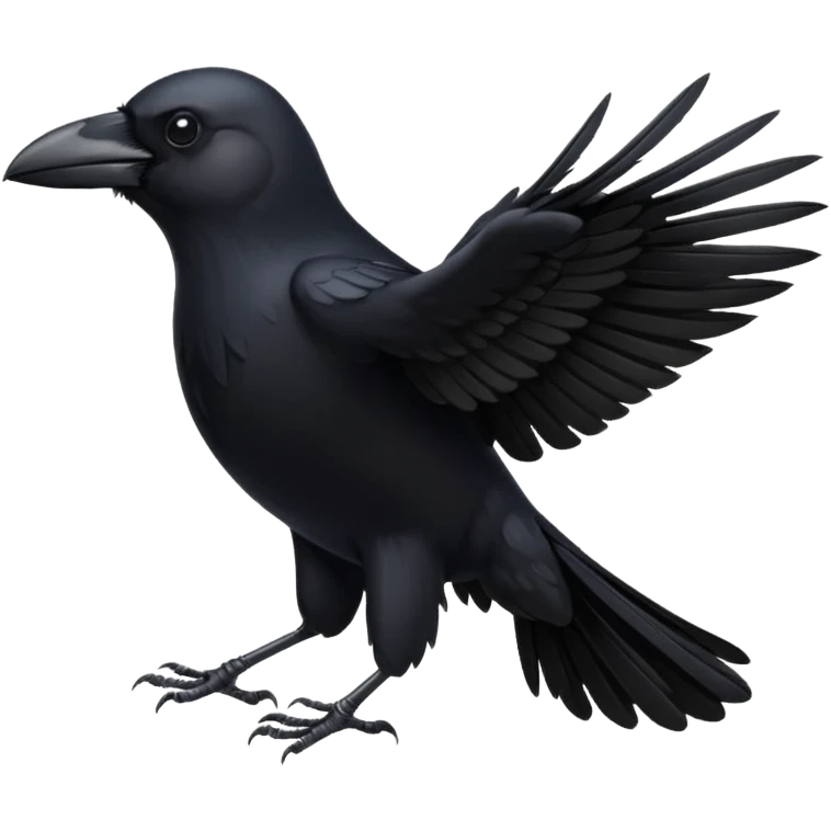 crow flying emoji