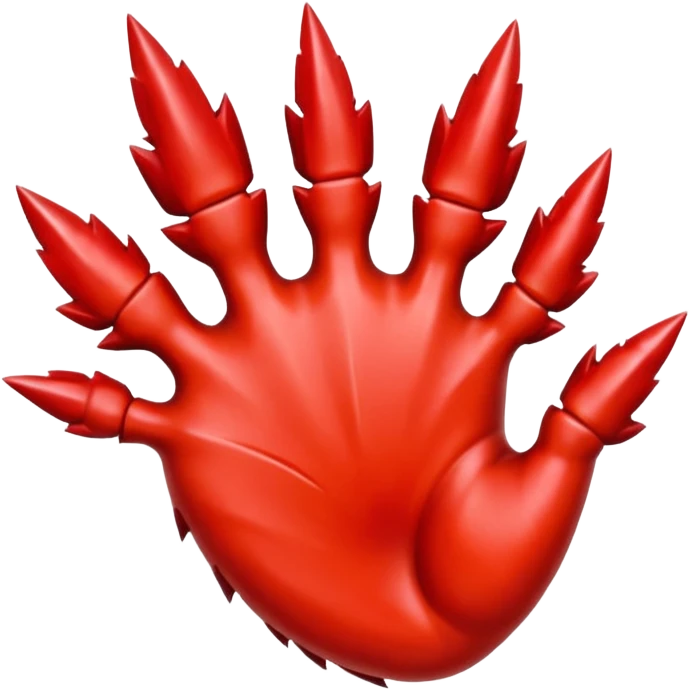 red claw print emoji