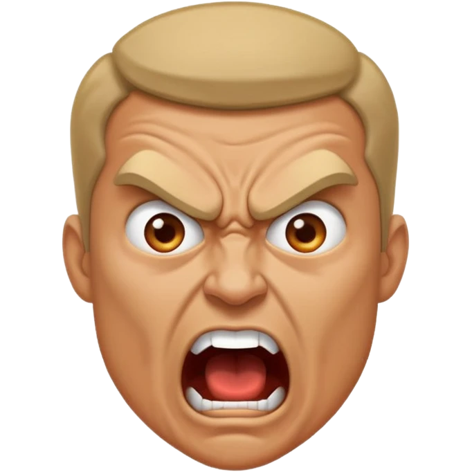 rude man screaming emoji