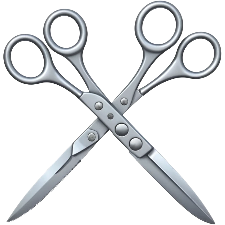 open scissors crossed emoji