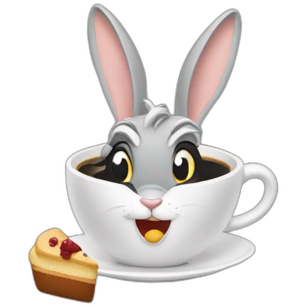Bugs bunny coffee morning emoji
