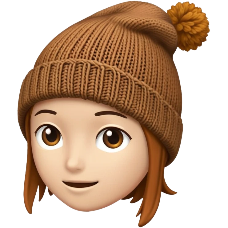 Brown benie emoji