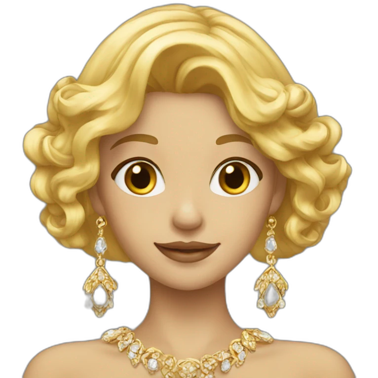 golden_haired girl with jewelry emoji