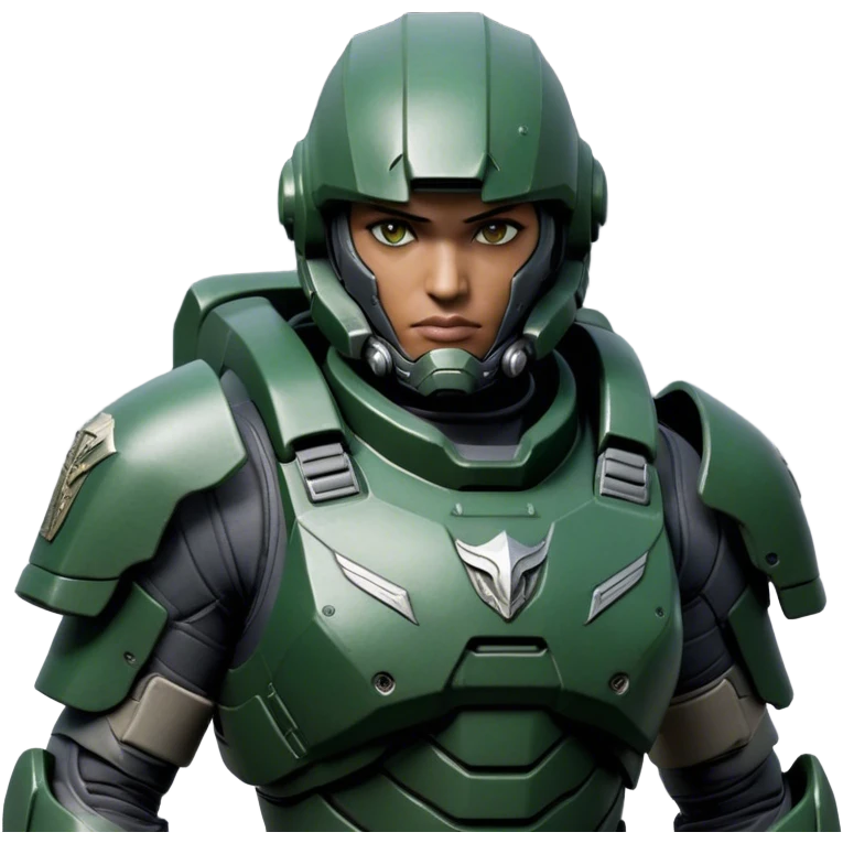 Cinematic Realistic StarCraft Terran Marine Portrait, depicted with rugged determination and futuristic military precision. Clad in advanced, intricately detailed tactical armor in consistent dark green and grey hues, his steely eyes and determined features exude unwavering resolve. Rendered with lifelike texture and dynamic, high-contrast lighting, high shine, noble and disciplined, capturing the essence of a legendary Terran Marine poised for interstellar battle. emoji