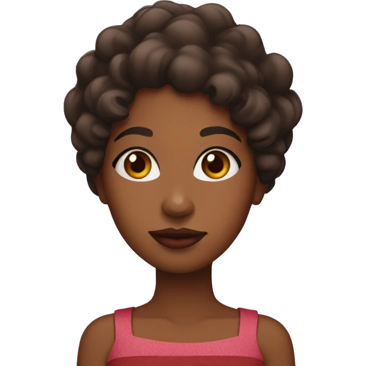 Brown girl with lipstick in hand emoji