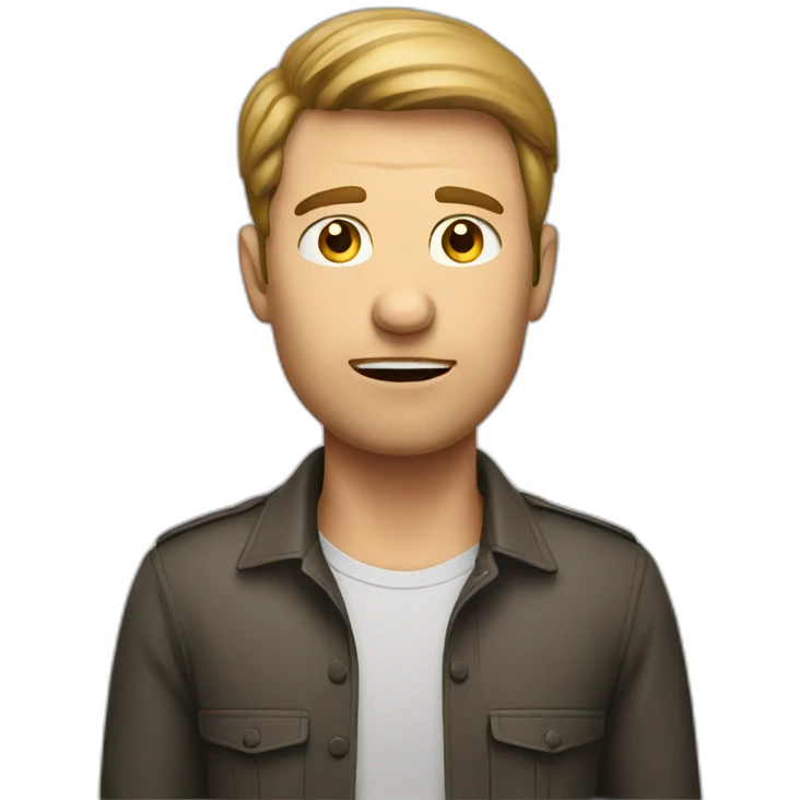 caucasian man interrogative emoji