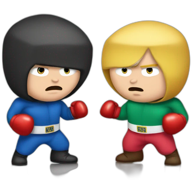 eric cartman boxing with eric trump emoji